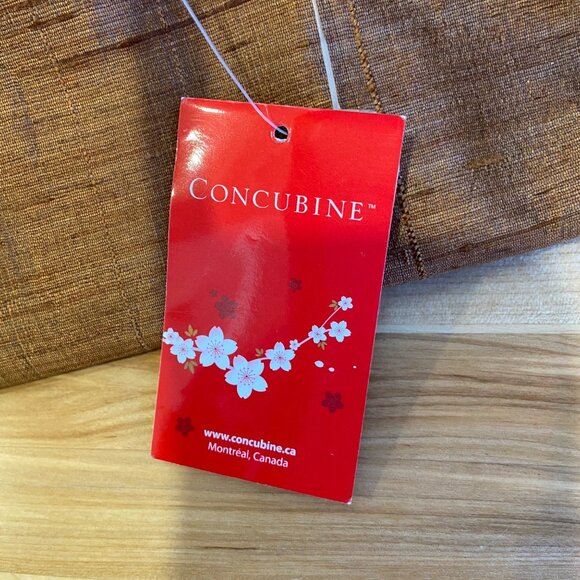 Vintage NWT Handcrafted Bamboo Fiber Handbag With Embroidered Flap By Concubine - Picture 12 of 15